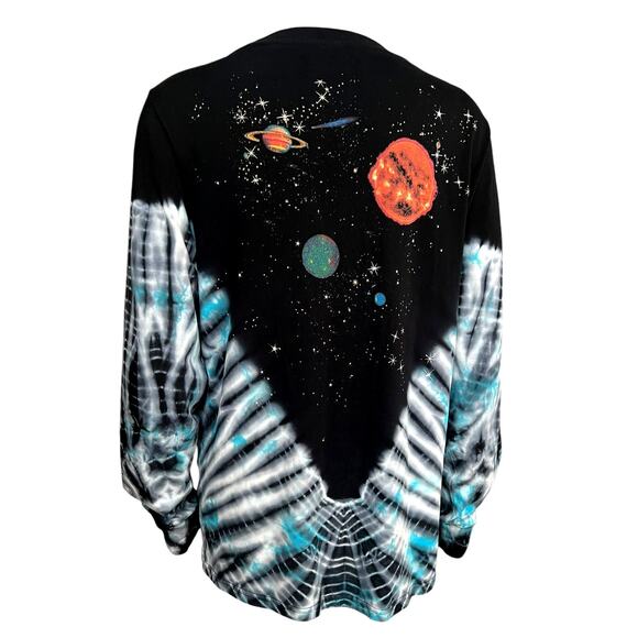 Ovadia New york 100% Cotton Planets Tie Dye Jersey Long Sleeves Size XL - Picture 3 of 9